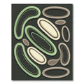 Mid Century Organic Sage Oval Abstract Rug