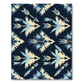 Indigo Tie Dye Boho Arrow Medallion Rug