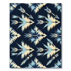 Indigo Tie Dye Boho Arrow Medallion Rug