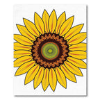 Radiant Yellow Sunflower Mandala Rug