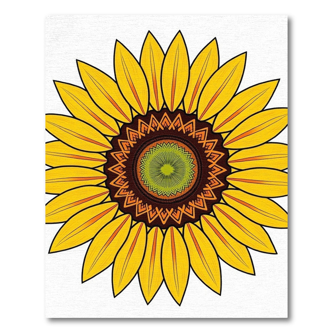 Radiant Yellow Sunflower Mandala Rug