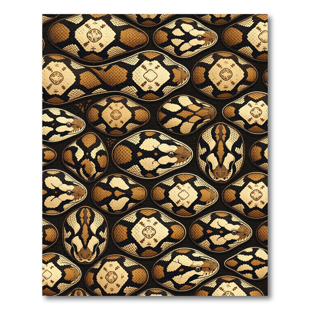 Serpent Scale Earth Tone Onyx Mosaic Rug
