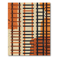 Modern Earthy Tone Railway Abstract Rug