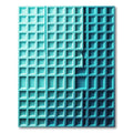 Modern Geometric Teal Grid Texture Rug