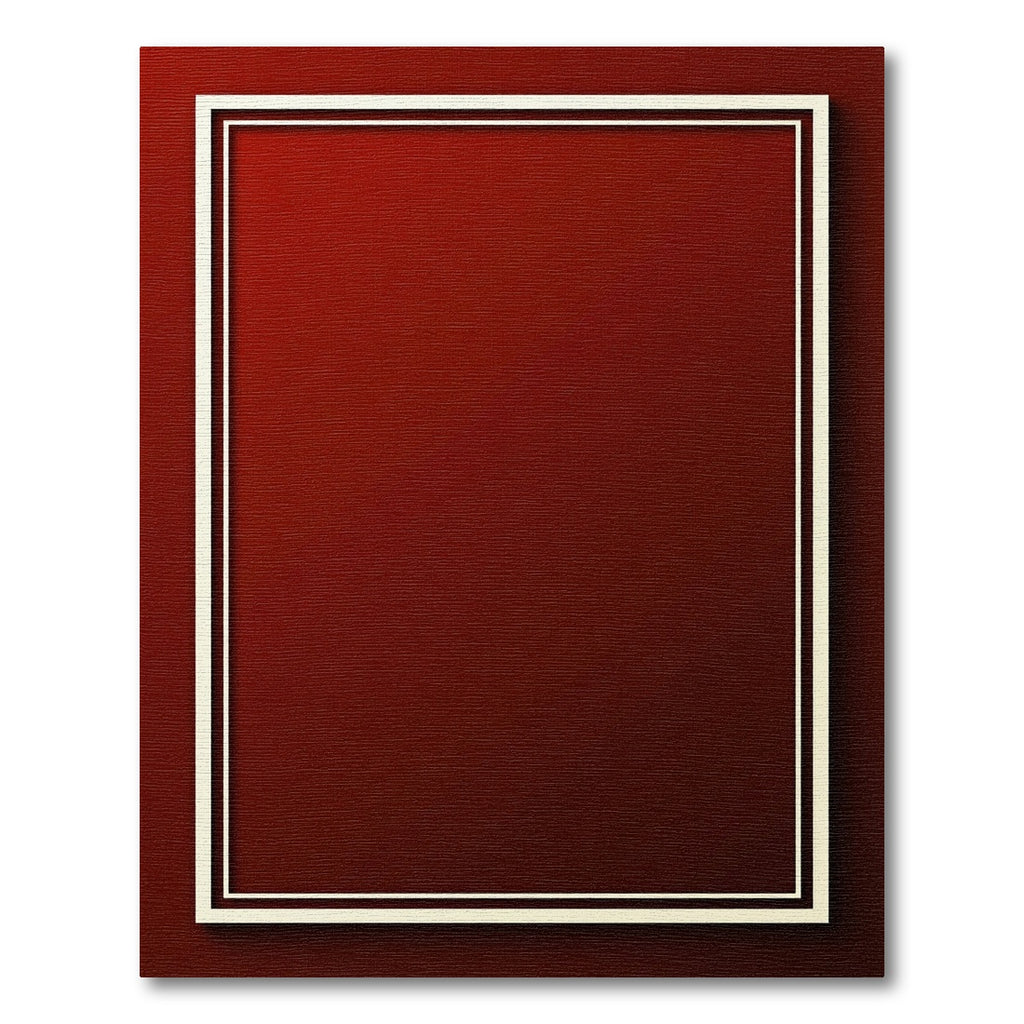 Crimson Bordered Rectangular Field Rug