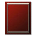 Crimson Bordered Rectangular Field Rug