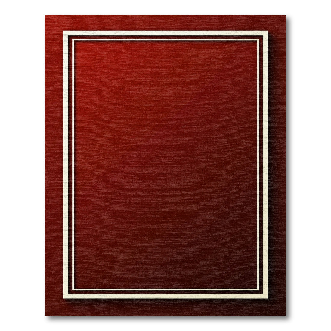 Crimson Bordered Rectangular Field Rug