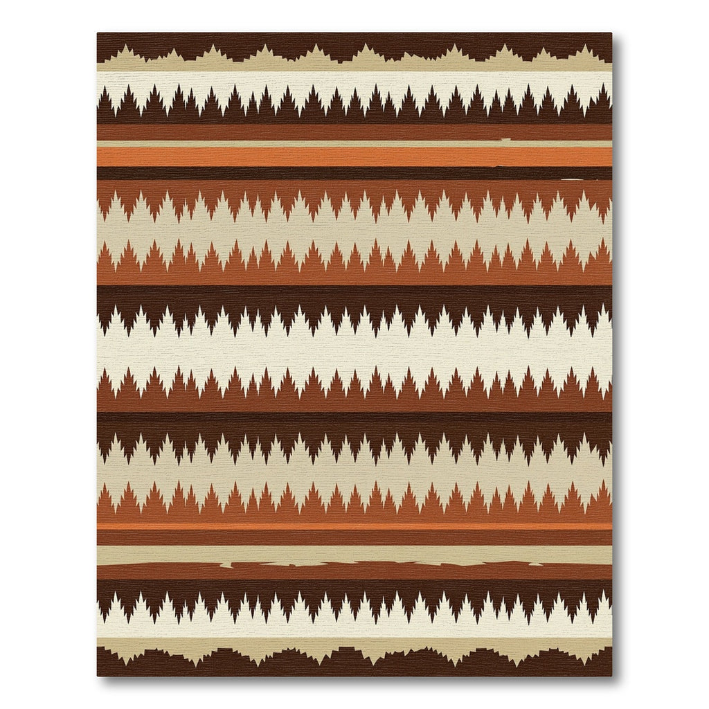 Earthy Brown Neutral Chevron Stripe Rug