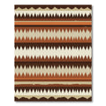 Earthy Brown Neutral Chevron Stripe Rug