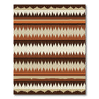 Earthy Brown Neutral Chevron Stripe Rug
