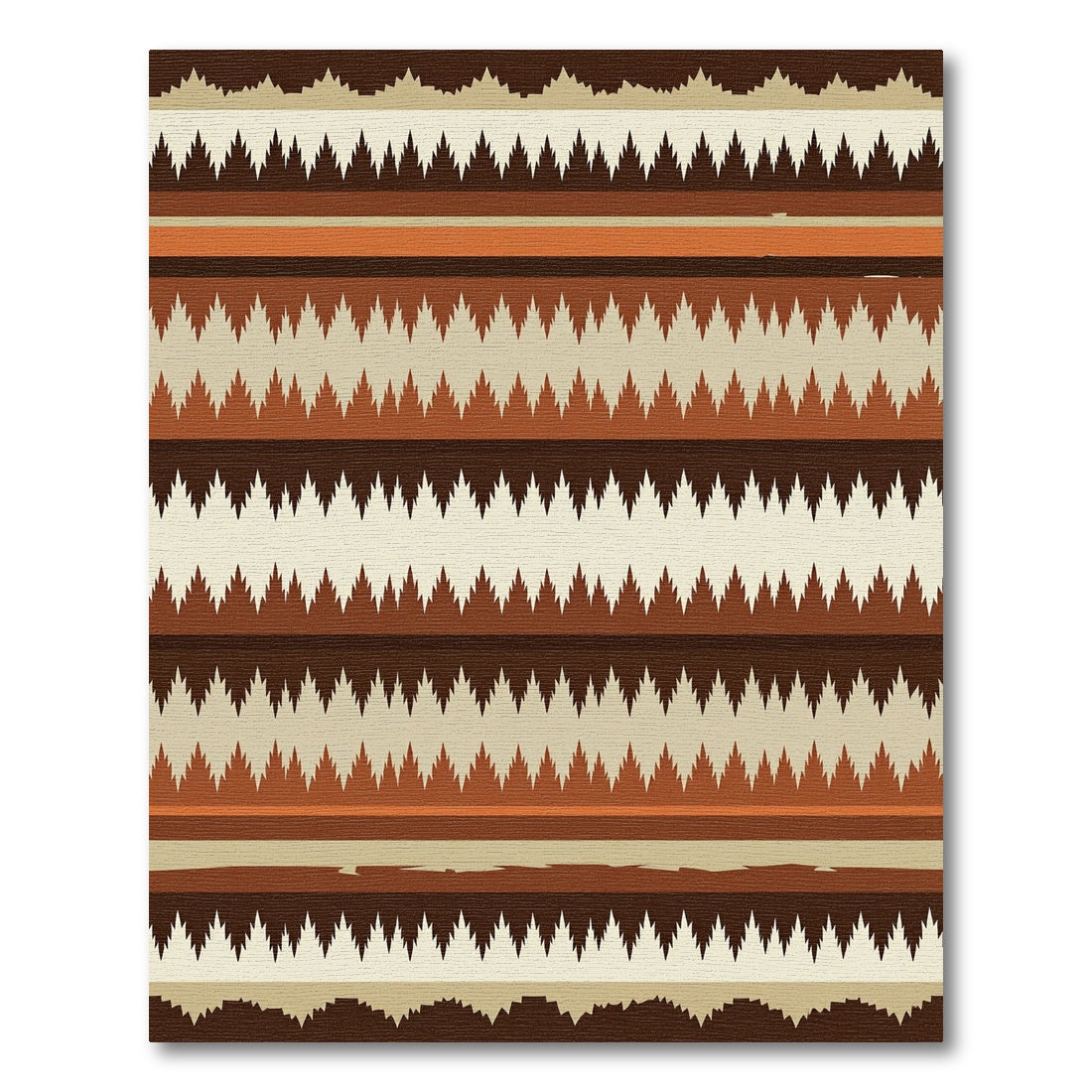 Earthy Brown Neutral Chevron Stripe Rug