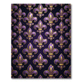Royal Purple Gold Fleur-de-lis Crest Rug