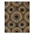 Golden Beige Coil Circles Rug