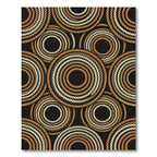 Golden Beige Coil Circles Rug