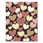 Vintage Distressed Heart Scattered Patchwork Rug
