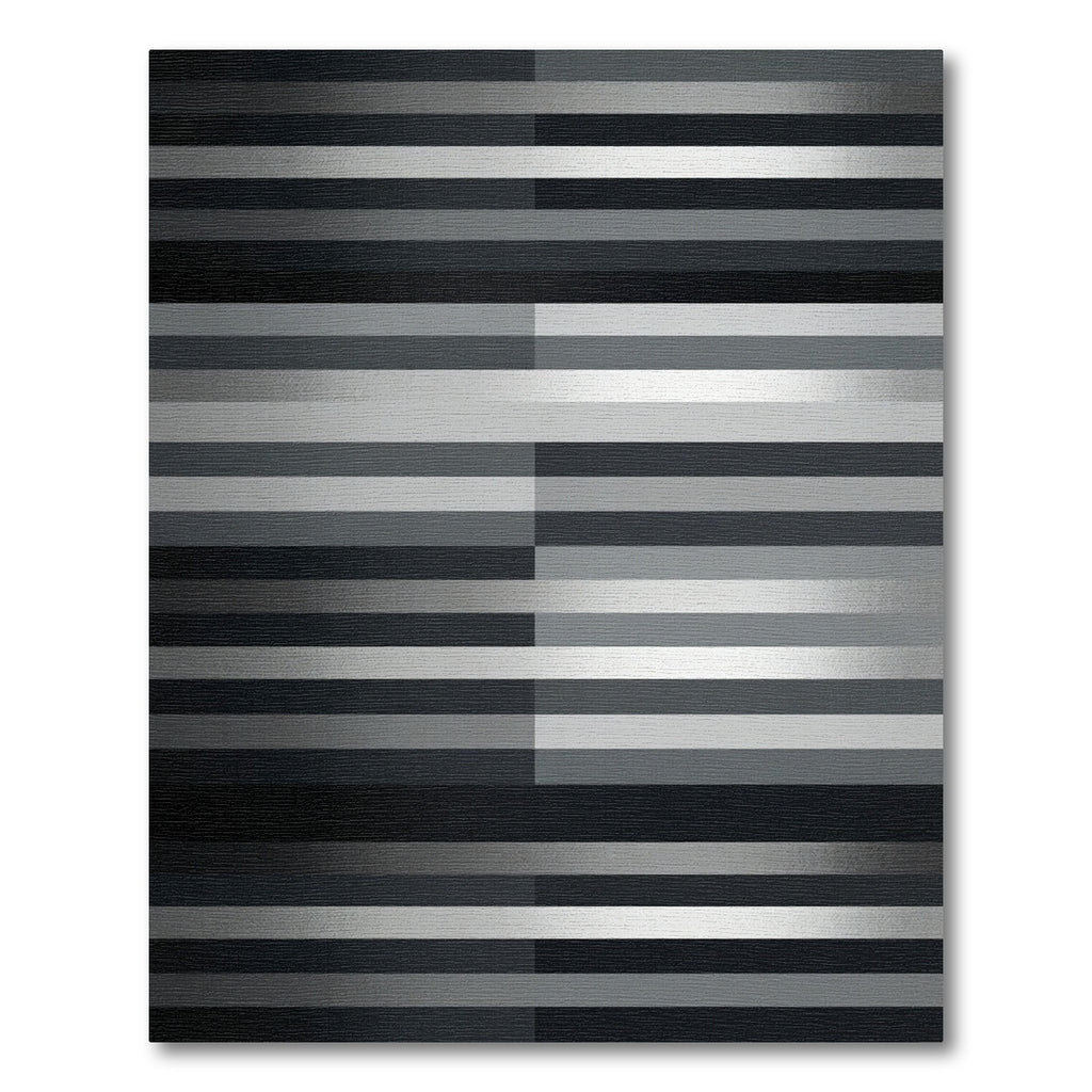 Monochrome Horizontal Stripe Composition Rug
