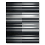 Monochrome Horizontal Stripe Composition Rug