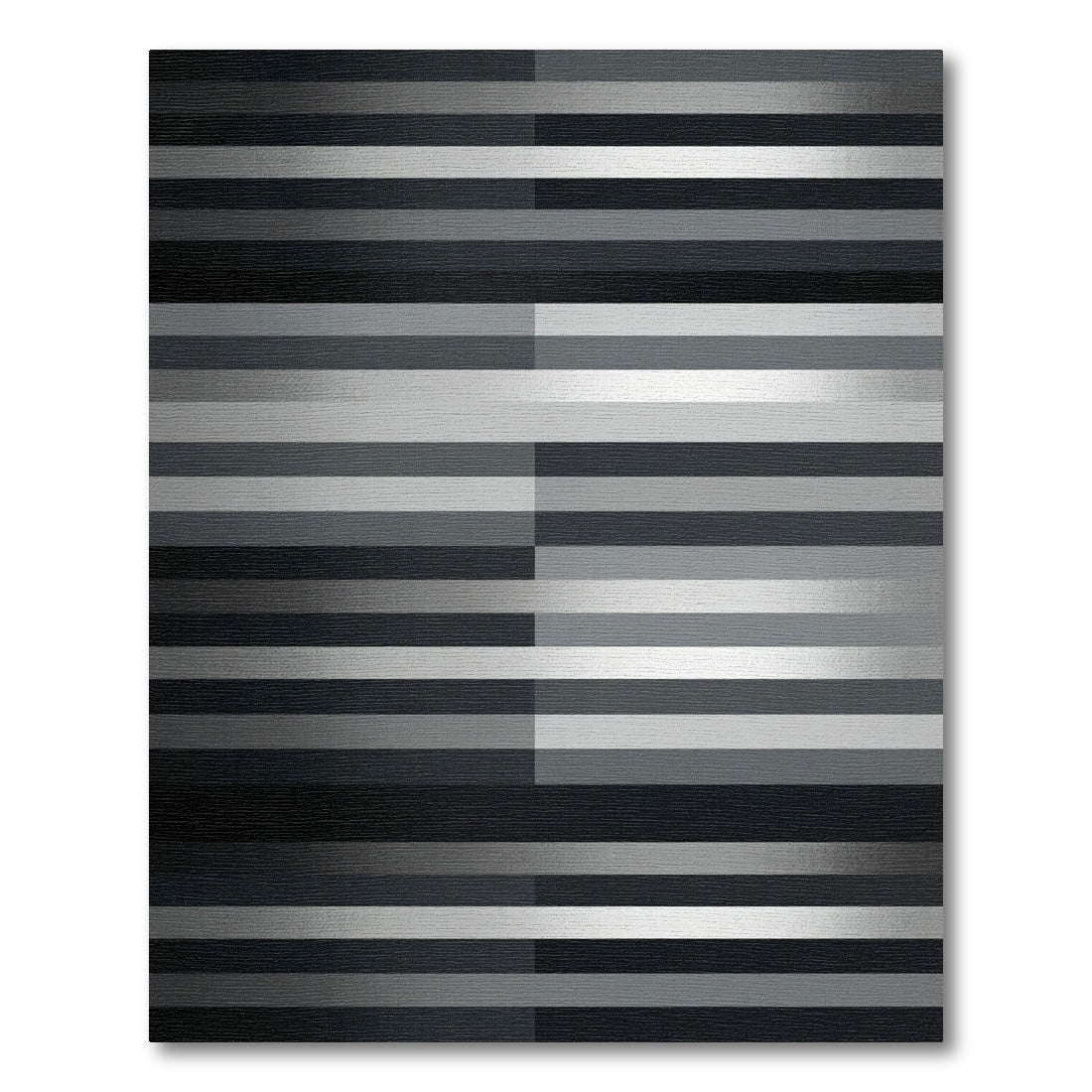 Monochrome Horizontal Stripe Composition Rug