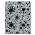 Minimalist Gray Abstract Constellation Network Rug