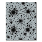 Minimalist Gray Abstract Constellation Network Rug