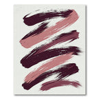 Modern Abstract Burgundy and Dusty Rose Brushstrokes Rug