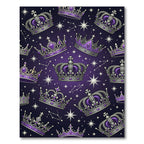 Regal Purple Crown Celestial Starry Sky Rug