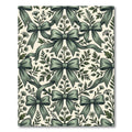 Sage Green Ribbon and Floral Trellis Rug