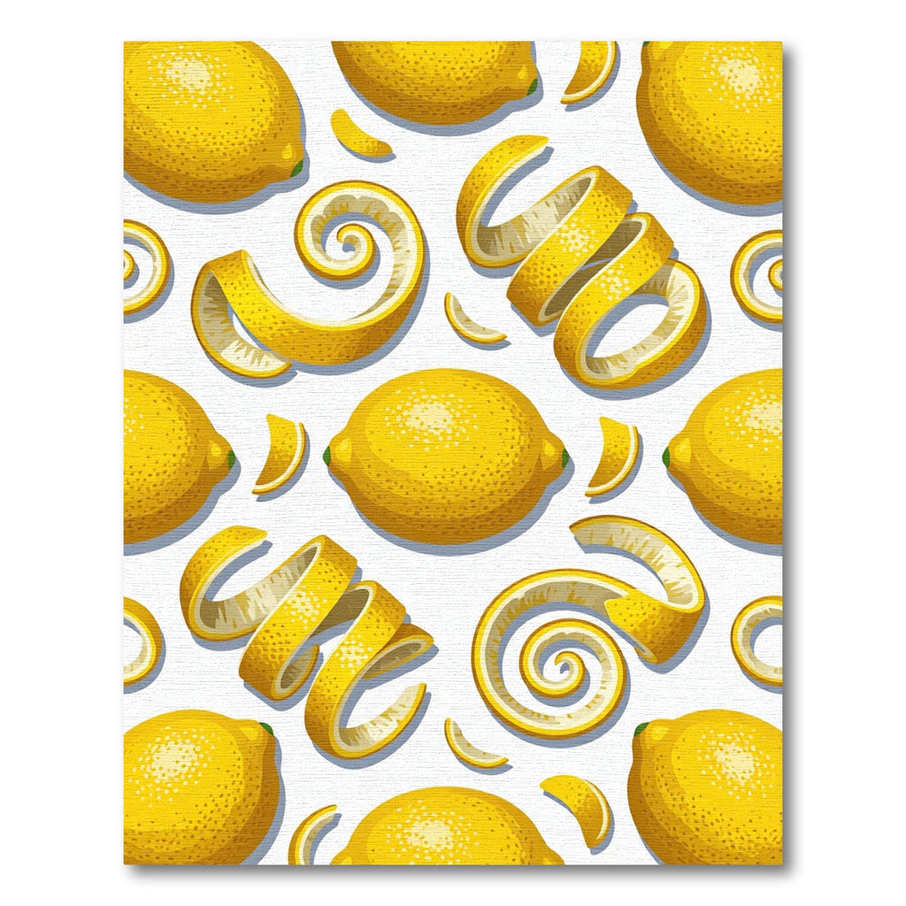 Sunny Lemon Fruit Citrus Peel Rug
