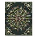 Rustic Starburst Floral Chrysanthemum Rug