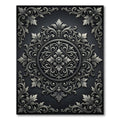 Ornate Gray Acanthus Scroll Rug