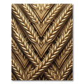 Golden Wheat Sheaf Chevron Arrangement Rug