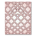 Blush Pink Scalloped Lattice Arch Rug