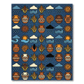 Tribal Sun Pot Corn Cloud Wave Rug