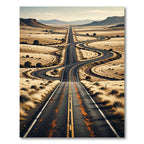 Serene Desert Highway Winding Road Rug