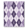 Sophisticated Purple Geometric Argyle Rug