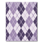 Sophisticated Purple Geometric Argyle Rug