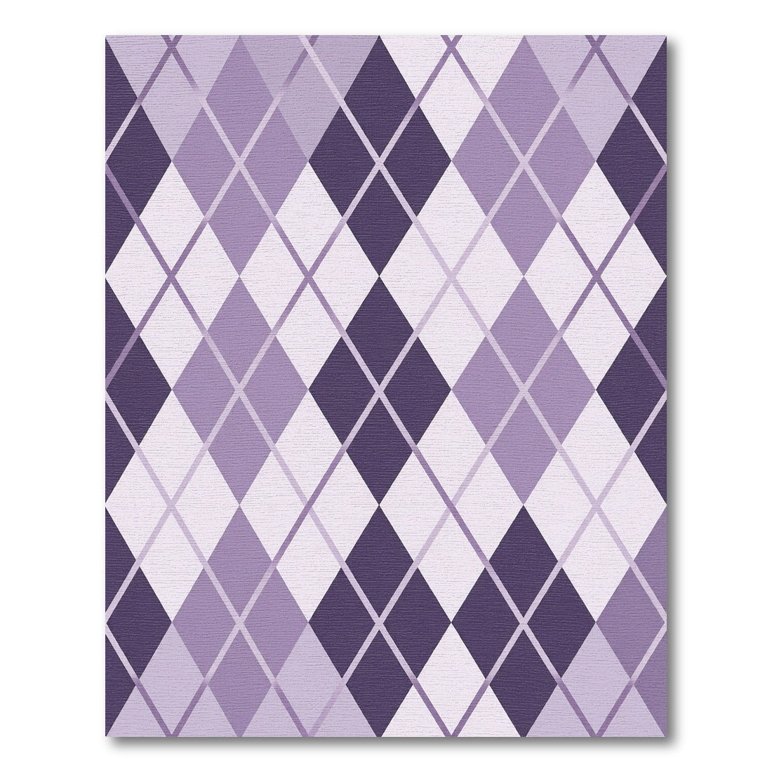 Sophisticated Purple Geometric Argyle Rug