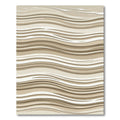 Minimalist Neutral Earthy Wavy Layered Rug
