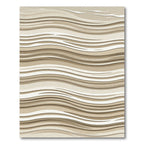 Minimalist Neutral Earthy Wavy Layered Rug