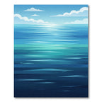 Abstract Ocean Horizon Water Ripples Rug