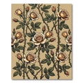 Elegant Cream Rose Botanical Vine Rug