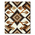 Geometric Aztec Diamond Arrow Earthy Rug