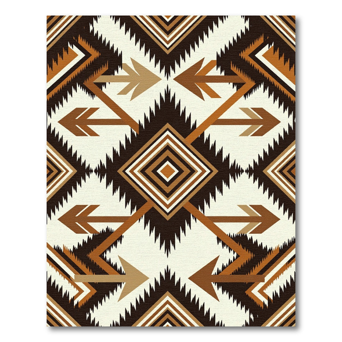 Geometric Aztec Diamond Arrow Earthy Rug