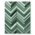 Emerald Green Herringbone Geometric Rug