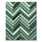 Emerald Green Herringbone Geometric Rug