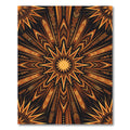 Radiant Sunburst Golden Amber Geometric Art Rug