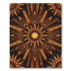 Radiant Sunburst Golden Amber Geometric Art Rug