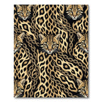 Gold Ocelot Chain Print Rug