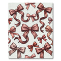 Elegant Dusky Pink Ribbon Bows Rug