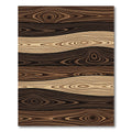 Modern Dark Wood Grain Swirl Rug